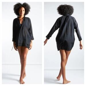 Black Cotton Chiffon Malia Mills Matira Tunic